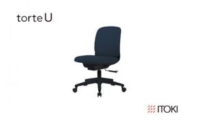 イトーキ『トルテＵ』5本脚 抵抗付ウレタン双輪キャスタータイプ フレーム：ブラック（KJ-320CFM-T1B1F）【EI064W1】