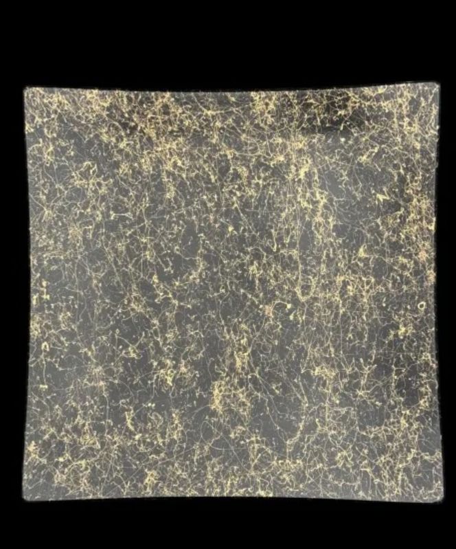 波スクエアプレート L 乱糸(マット仕上げ)漆黒［NF125］ 303446_CU90038VC04