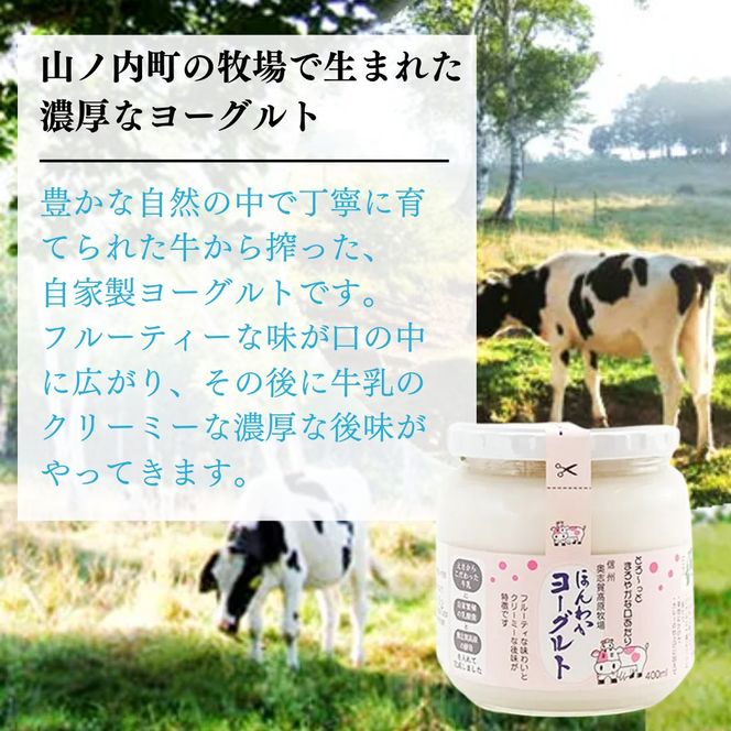 志賀高原で育った ほんわかヨーグルト400ml 4本セット 乳製品 乳酸菌 