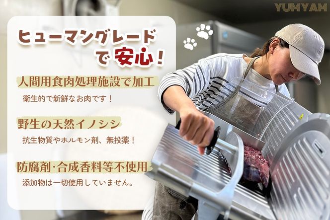 脊振ジビエの YUMYAM JERKYセット【ジビエ イノシシ ペットフード おやつ 低カロリー 高タンパク】(H121102)