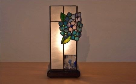 あじさい の ステンドグラス ランプ SL-8《糸島》【アトリエエトルリア】照明 インテリア 工芸品 [ARF007]