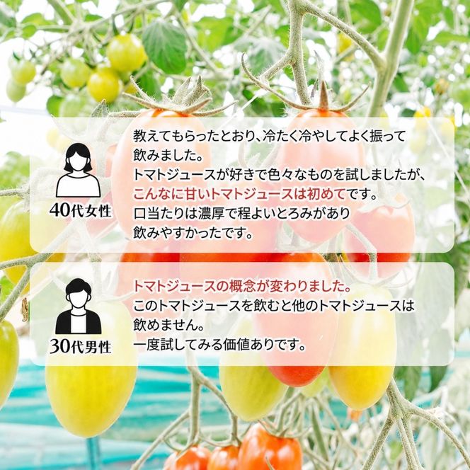 【先行予約】糖度平均9～10度！十勝 幕別産 ミニトマトジュース「自慢のトマトでつくりました。」赤720ml×1本・黄180ml×4本 セット［北海道ホープランド農場］食塩無添加【 トマト ミニトマト 飲料 ジュース 】