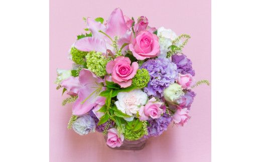 アレンジメント Mサイズ_ピンク系 142069_BN016VC02
