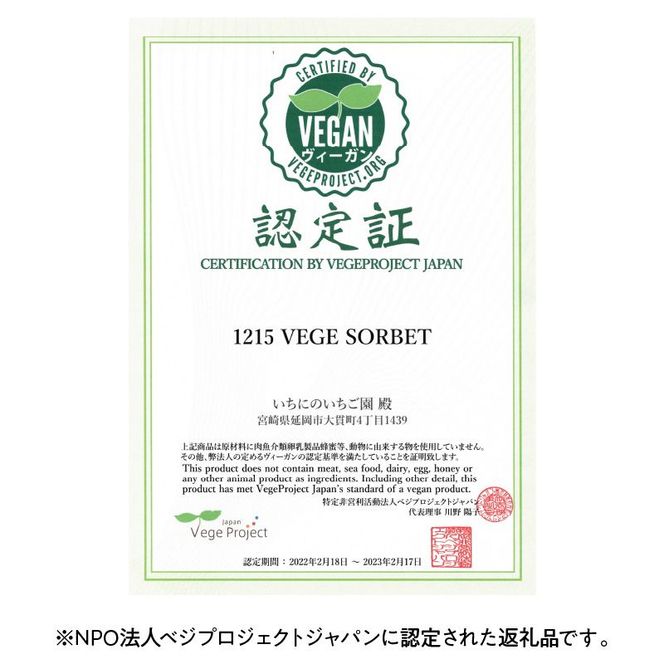 1215 VEGESORBET ベジソルベ 4種 食べ比べ アイスセット　N085-YZA733