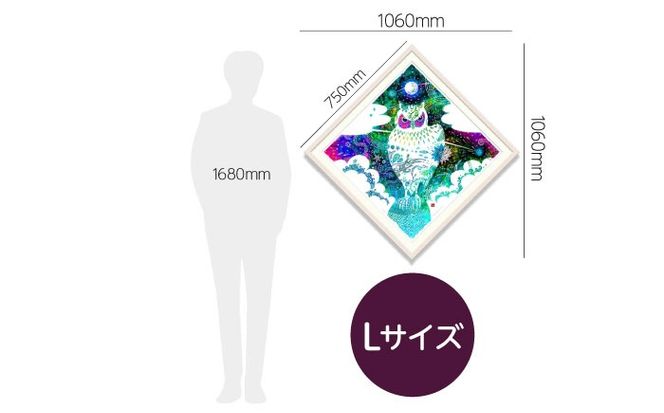 ［琉球イラストレーション］ 与儀勝之 『星の降る夜 / Starry night』 額装Lサイズ インテリア 雑貨 アート おしゃれ おすすめ 沖縄市 / yogima office[BCAI007]