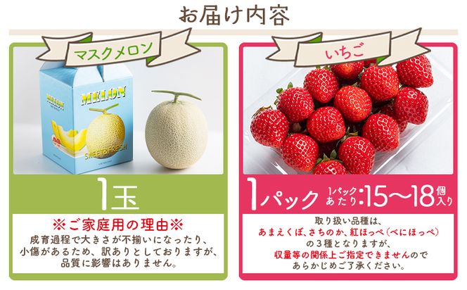 マスクメロン イチゴセット yr-0110