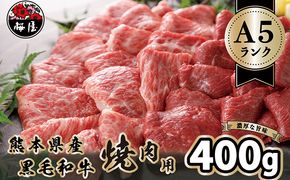 A5 ランクの熊本県産 黒毛和牛 焼肉用 400g お肉 牛肉 バーベキュー