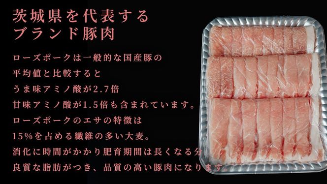 【 スピード 発送 】＼ 選べる内容量 ／【 ローズポーク 】 豚 ロース しゃぶしゃぶ 用 500g / 800g (茨城県共通返礼品) 肉 お肉 豚肉 国産豚 国産 銘柄豚 ブランド豚 豚ロース 鍋 しゃぶしゃぶ
