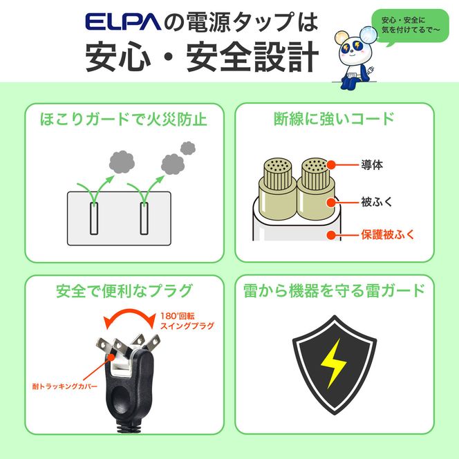 タワー型ＵＳＢタップ　ＰＤ４０Ｗ　WBS-TW12442BUC(BK) 272183_AZ197