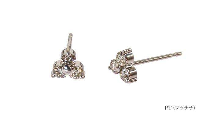 ダイヤモンドピアス（3ピース） 選べる地金  【PT（プラチナ）/K18YG（イエローゴールド）/K18PG（ピンクゴールド）】 CS-692 / CS-693 / CS-694　ピアス ダイヤモンド ジュエリー ダイヤ アクセサリー 宝石 山梨 富士吉田