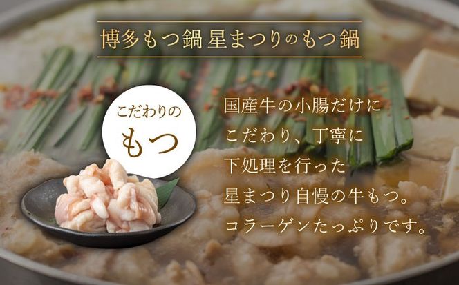 【全6回定期便】国産牛もつ鍋醤油味セット(2～3人前)《築上町》【博多もつ鍋 星まつり】[ABDH008]
