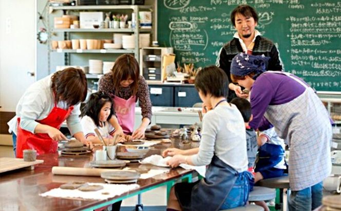 寒風陶芸会館・陶芸体験チケット・2名分／完成作品配送料込