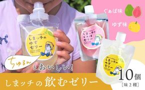 しまッチ の 飲むゼリー 10個 常温便 冷やして おいしい ゼリー フルーツゼリー ドリンク スイーツ おやつ プルプル ゆず ユズ 柚子 ぐぁば グァバ 香料不使用 果実味 お取り寄せ 高知県 高知 四万十市 四万十 しまんと 26-87
