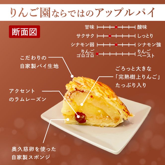 【藤田観光りんご園】りんご園で焼いた贅沢アップルパイ（ホールサイズ）｜茨城県 大子町 お菓子 洋菓子 焼菓子 スイーツ 林檎 りんごパイ お祝い 贈り物 ギフト プレゼント 贈答(BJ001)