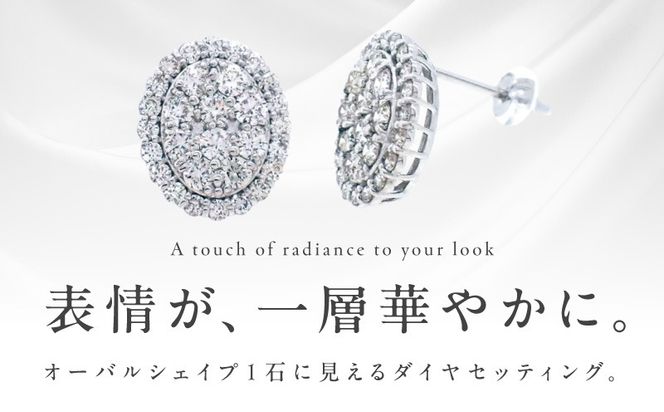 J022-4 ARC-EN-CIEL プラチナ ダイヤピアス（計 1.0ct）【鑑別書付き ジュエリー プレゼント ギフト ファッション アクセサリー 贈り物 贈答 お祝い 記念日】