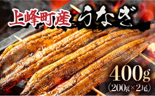 上峰町産うなぎ200g×2尾 国産 九州産 鰻 ひつまぶし 蒲焼き タレ付 山椒付 箱入り 炭火焼 直火焼 2尾 計400g D-632