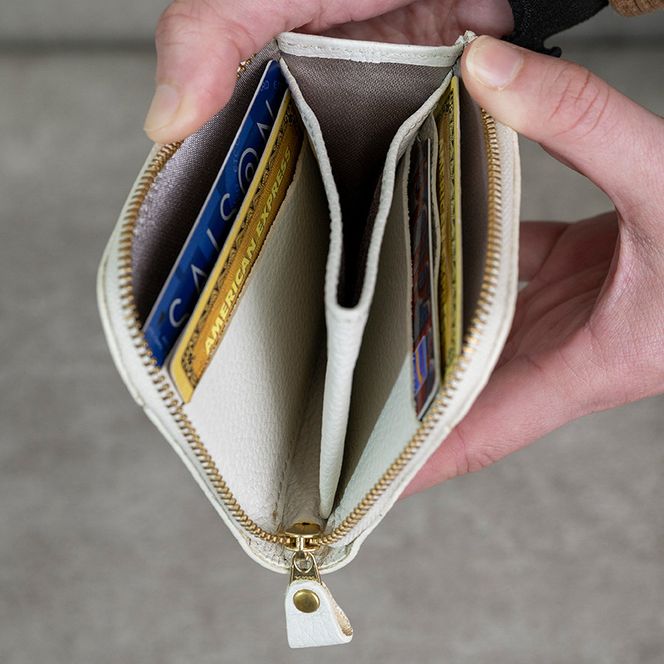 本革 L字ファスナー ミニ財布 日本製 レザー 革製品 コンパクト