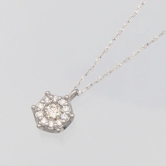 PT900/PT850 0.16ct H&Cダイヤモンド ペンダントネックレス HH-019755 SWBT017