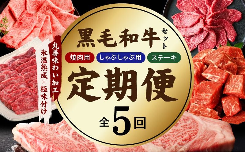 mrzZ105 [定期便]黒毛和牛 定期便8万円コース[小分け 焼肉 しゃぶしゃぶ ステーキ 簡単調理 BBQ 牛肉 黒毛和牛 味付き]