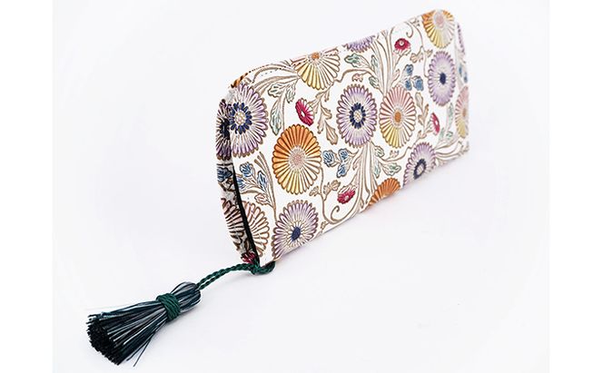 【文庫屋大関】メガネケース　更紗菊【皮革工芸品】 ファッション小物 民芸品 