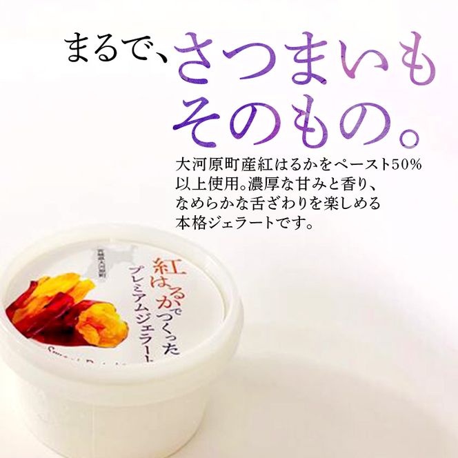 大河原町産ふじりんご＆紅はるかジェラート4個セット ジェラート アイス りんご リンゴ 林檎 ふじ さつまいも サツマイモ 紅はるか 菓子 お菓子 おやつ スイーツ デザート 宮城県 大河原町