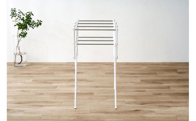 物干し 伸縮タオル干し SWX-700RC ホワイト タオルハンガー タオル干し  アイリスオーヤマ スタンド ハンガー コンパクト ステンレス 伸縮 省スペース タオルスタンド スリム ラック 室内物干し 洗濯物干し 物干しスタンド 部屋干し タオル