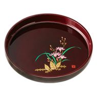 丸盆 30cm 溜塗 山路 ［YG457］ 303446_CC455