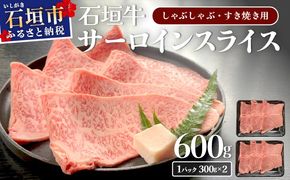 【2025年11月以降順次発送】希少な特選石垣牛をご家庭で！！キメ細やかな肉質でとろける脂の甘みが贅沢なサーロインしゃぶしゃぶ、すき焼き用スライス  合計600g
