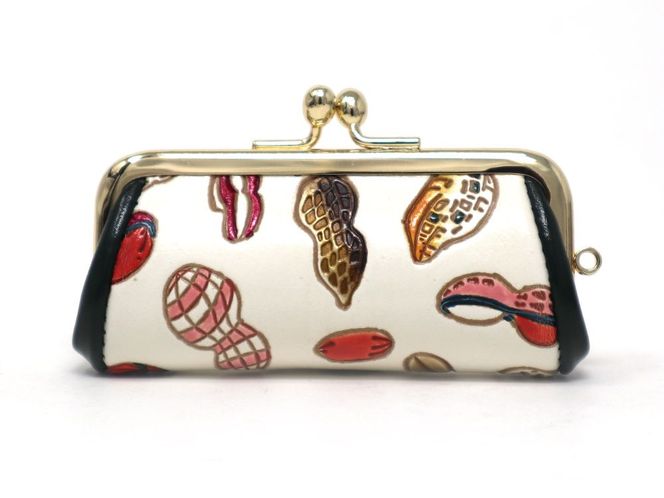 【文庫屋大関】印鑑ケース　ピーナッツ【皮革工芸品】 ファッション小物 民芸品 