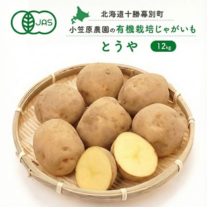 小笠原農園の有機じゃがいも「とうや」12kg 北海道 十勝 幕別《2026年秋出荷先行予約》【 野菜 芋 じゃがいも とうや 】 