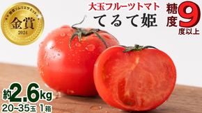 てるて姫 大箱 約2.6kg × 1箱 【20〜35玉/1箱】 2026年産 野菜ソムリエサミット 金賞 糖度9度 以上 野菜 フルーツトマト フルーツ トマト とまと [AF109ci]