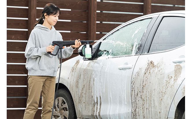 タンク式高圧洗浄機 SBT-751 サンドベージュ 高圧洗浄機 コンパクト 家庭用 タンク式 洗車 アイリスオーヤマ 10MPa アタッチメント付き 節水 掃除 ガン ベランダ 温水 洗剤対応 黄砂 花粉 外壁 ランス ホース ノズル