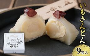 北海道幕別町産 インカのめざめを使った いもきんとん 9粒入［一糸と、庭］【 インカのめざめ じゃがいも 和菓子 洋菓子 芋 スイーツ ギフト 贈り物 プレゼント いも餡 求肥 赤いんげん豆 北ロッソ 和洋折衷 新感覚 北海道 十勝 幕別 】