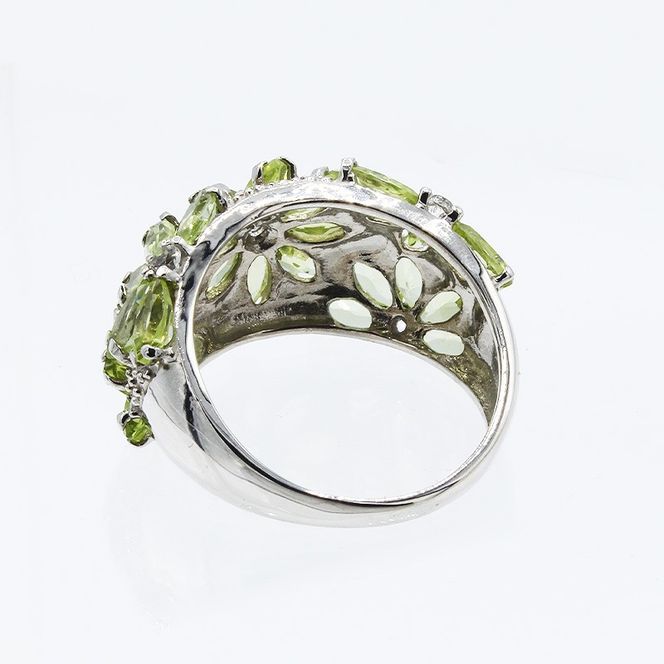 ペリドット リング ４.0ct SV925 (12505) 指輪 リング ペリドット ホワイトトパーズ シルバー ジュエリー アクセサリー 山梨県 甲斐市 BR-72