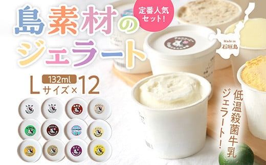 石垣島ミルミル本舗 南の島から島素材ジェラート![定番人気セット 12個入り](1個 132ml) Z-7 [石垣島 石垣市 沖縄県石垣市 セット ジェラート 石垣島産 八重山]