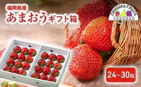 いちご 福岡産 あまおう ギフト箱（24-30粒） 苺 イチゴ ギフト フルーツ 果物 ※配送不可:離島