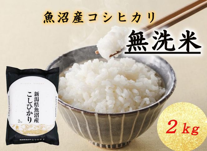 T-02【令和7年産】魚沼産コシヒカリ 無洗米 2kg お米 コメ 