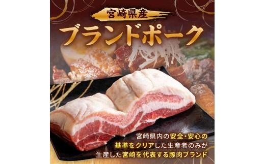 ※グラムが選べる※ 【宮崎県産】ブランドポーク　三枚肉（バラ）ブロック肉 【 肉 宮崎 煮込み 豚肉 おかず バラ 】 [B13213 B13214 B13215]