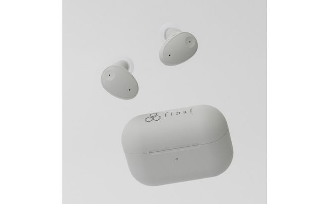 ANC完全ワイヤレスイヤホン final ZE300 GREIGE / ZE3000 小型モデル /ノイズキャンセリング/ノイキャン/外音取り込み/マイク付き 141305_DC56VC02