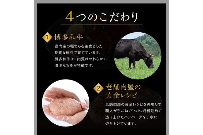 【A4-047】【レンジ対応！】博多和牛熟成ハンバーグ／特製デミソース (10個入り)