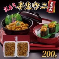訳あり 半生うに 200g 100g×2 冷凍 うに キタムラサキウニ ミョウバン不使用 被災 震災 火災 TV テレビ 大船渡市 岩手県