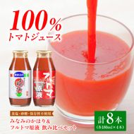 飲みくらべセット 8本 （みなみのかほり＆フルトマ原液／各 180ml）【池トマト】 [BQAG006]