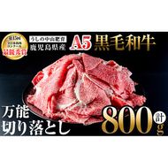 ＜A5等級＞鹿児島県産 黒毛和牛万能切り落とし(計800g /400g×2P) a3-210