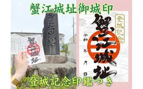 【蟹江城址】御城印1枚 雑貨 コレクション 趣味 歴史 日本史 登城記念印 リーフレット付き 蟹江合戦 お城巡り 御城印集め 登城記念証 