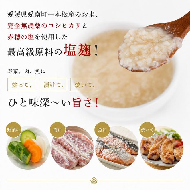 塩こうじ200g コチュジャン200g 各1パック 塩麹 麹 韓国風 甘辛味噌 味噌 はだか麦 国産 甘口 老舗 発酵食品 健康 国産 無添加 老舗 人気 おすすめ 調味料 田楽 発酵食品 ギフト 贈答 愛媛県 愛南町 マルヤス味噌