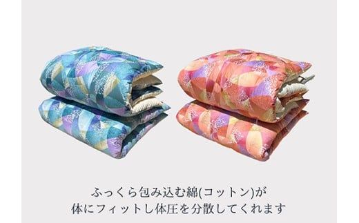 ふとん打ち直し（シングルサイズ）　洋柄・さくらリズム柄　2枚組【CW131W】