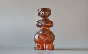 土偶 国宝土偶「縄文のビーナス」（長野県　茅野市尖石縄文考古館蔵）【備前焼 東児の花窯】 