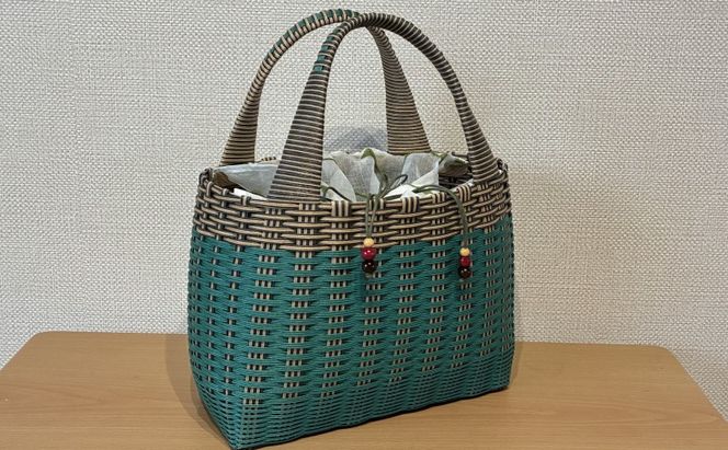 【選べるカラー】かご クラフトカゴバック丸型