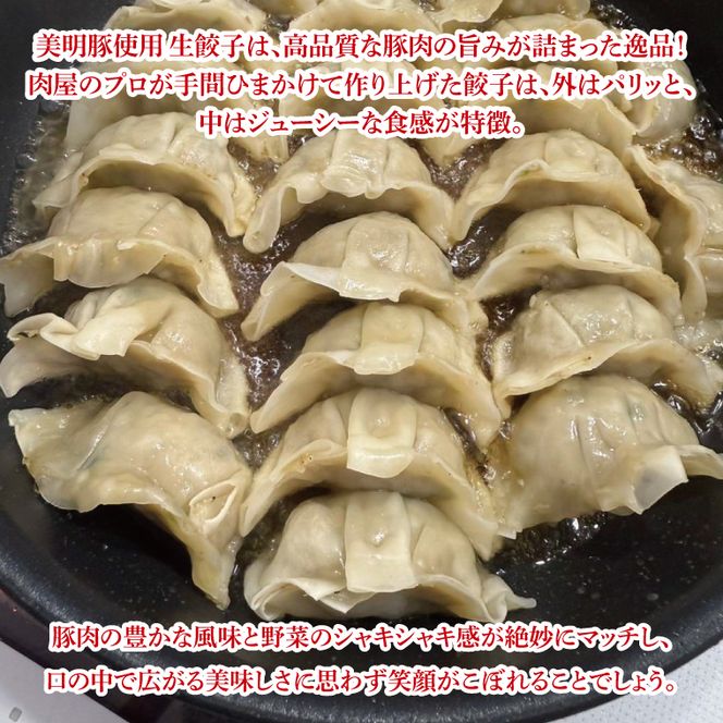 【数量限定】【最短7日発送】ブランド豚 肉屋が作る 美明豚 生餃子 24個入り×3パック 肉 豚肉  国産 茨城県産 すぐ 届く(HI-6)