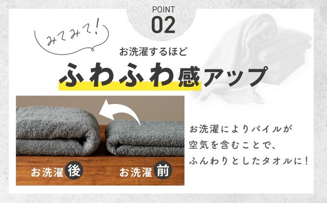 030D248 濃色カラー バスタオル 8枚（ブルーグレー＆ダークグレー 各4枚）【泉州タオル 国産 吸水 普段使い シンプル 日用品 家族 ファミリー】